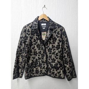 NWT Vintage 90s Yak Magik Jacket Floral Boho Artsy Art to Wear Nepal Medium